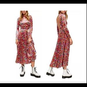 FREE PEOPLE Heartland Velvet Floral maxi Dress NWT
